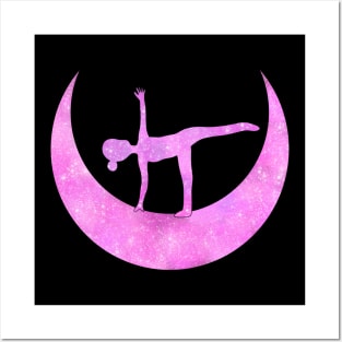 Half Moon Yoga Pose Posters and Art